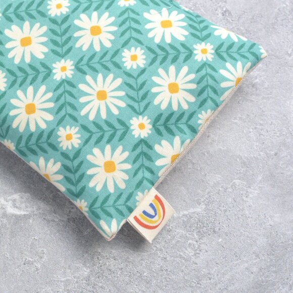Floral Endpaper in Soft Teal Weighted Eye Pillow - Picture 4 of 4
